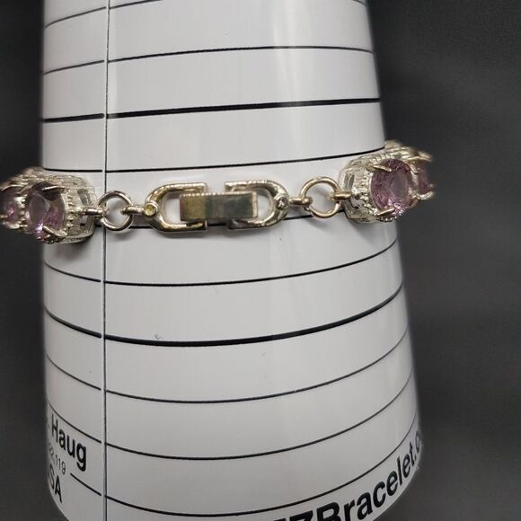 Silver plated purple bracelet - Picture 6 of 6